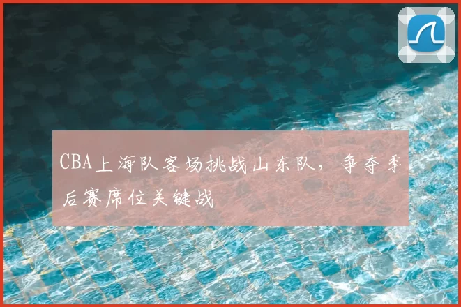 CBA上海队客场挑战山东队,争夺季后赛席位关键战