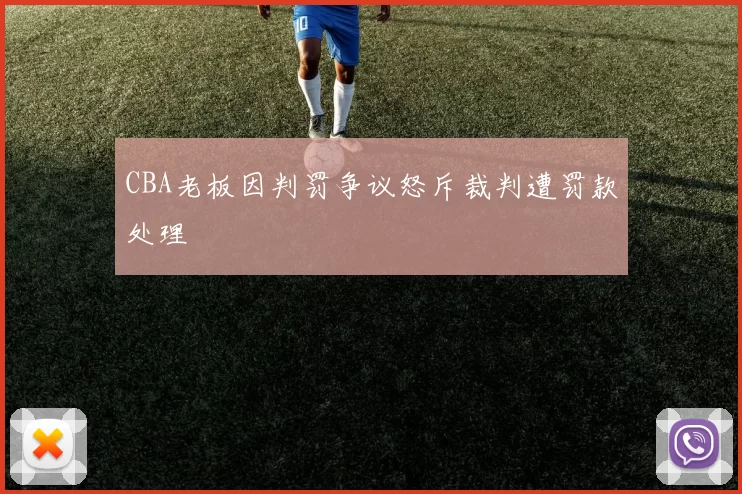 CBA老板因判罚争议怒斥裁判遭罚款处理